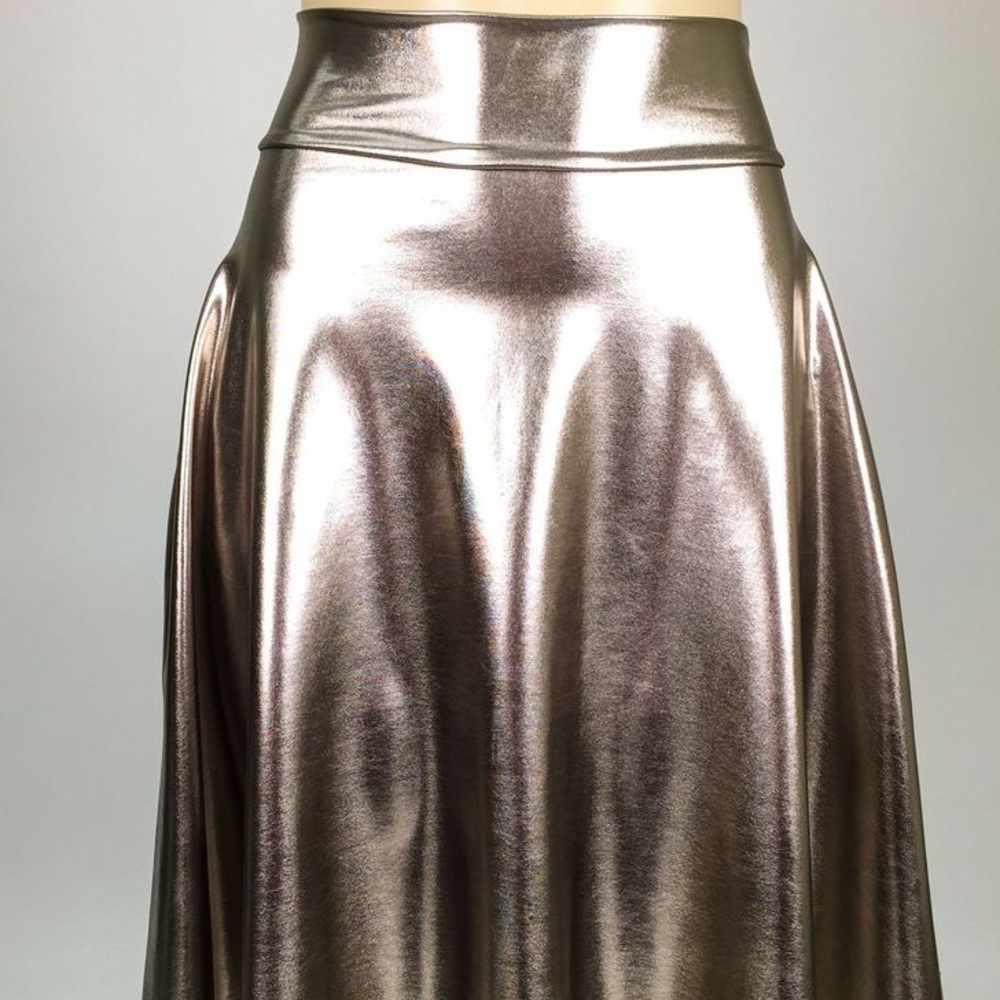 Agnes and Dora Gunmetal Midi Skirt